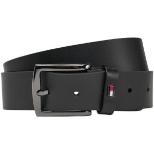Tommy Hilfiger Ceinture Homme Denton 3,5 cm Cuir, Noir (Black), 90 cm
