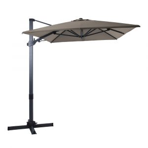 Axi Milad Premium Parasol Déporté Gris/Taupe - Parasol Déporté Rectangulaire 200x300cm - Parasol Pied Déporté, structure aluminium - Rotation 360