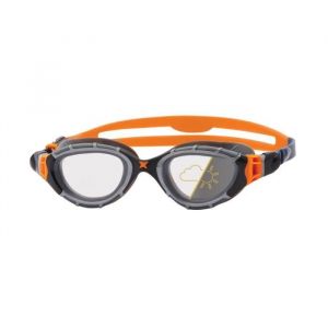 Zoggs Predator Flex Reactor Lunettes Coupe Régulière, gris/orange Lunettes de natation