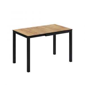 Vicco - Table de salle à manger Granny, Chêne/Anthracite, 120x70cm extensible