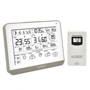 La Crosse Technology SW406 Station Météo J+4 avec connexion Wifi - Blanc et Taupe