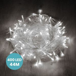 SkyLantern Guirlande Noel 44M Intérieur et Extérieur 400 LEDs Blanc Froids - Guirlande Lumineuse Sapin Cable Transparent avec 8 Modes et Télécommande dont