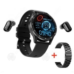 Inn Smartwatch 46.2 X 54.7mm Connected Watch Montre Détection Des Mouvements Bluetooth Montre De Sport Oreillette Bluetooth 2 En 1