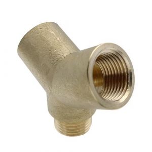 Monmobilierdesign Lot de 1_Raccord en Y mâle femelle en laiton égal modèle 1/2"