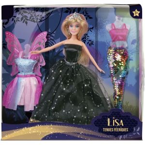 WDK Partner Poup&eacute;e avec tenue f&eacute;eriques Lisa