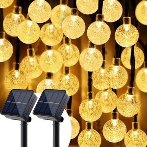 Happy Goods - 100 LED - 14 Meter - solar - crystal lights - Garden - Outdoor Garden Lighting - Terrace - solar - mood lighting - gardening gift - Outdoor lighting - Path lighting - outdoor lamp - Garden decoration - Saint Nicholas