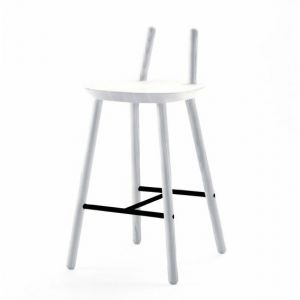 Emko Chaise de bar blanche 65 cm Naïve