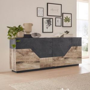 Image de Buffet moderne 200x43cm meuble de salon 4 pièces de cuisine Hariett Report