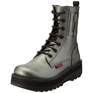 Kickers Bottillons Cuir Kick Pocket Gris - Couleur Gris - Taille 36