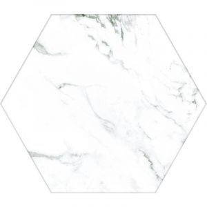 Carrelage hexagonal Marco blanc marbre 22x25 cm