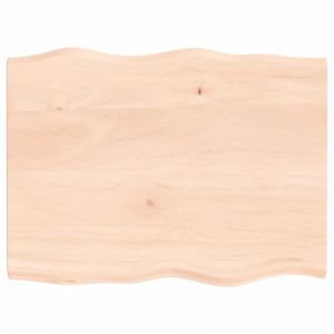 VidaXL Dessus de bureau 80x60x2 cm bois de chêne massif non traité