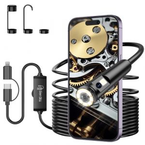 Cam&eacute;ra Endoscopique Double Objectif Cam&eacute;ra 1920P HD Inspection Canalisation 8+1 LEDs