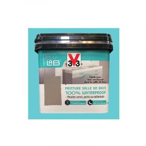 V33 Deco LAB Peinture Salle de bain 100% Waterproof Bleu deete 0,75 L