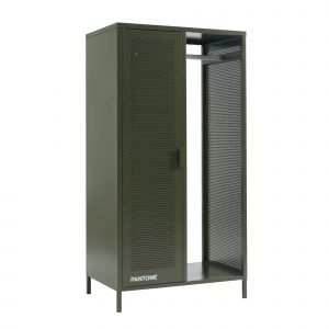 DRAWER Vestiaire métal vert olive avec penderie h145cm
