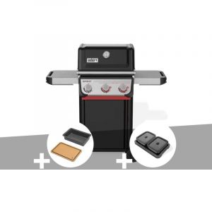 Weber Barbecue à gaz Spirit E-325 + Bac et planche à découper Works + Kit de préparation et de service