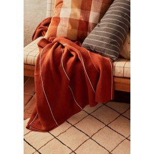 Image de Oyoy living Couverture rouge en coton organique H184x134cm