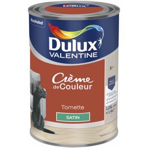 Image de Dulux Valentine Peinture Cr&egrave;me De Couleur Satin Tomette 1,25 L - Tomette