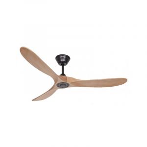 Casafan 315236 Eco Véritable Ventilateur de Plafond 152 cm Laiton Brossé/Chêne Moyen