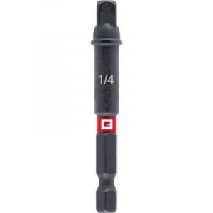 Einhell Original Adaptateur pour clé à douille Impact (acier CrV, admission 1/4", longueur 65 mm, phosphaté au manganèse, résistant aux chocs, zone de torsion)