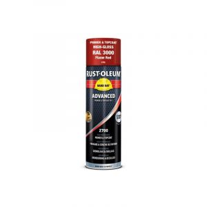 Rust-oleum A&eacute;rosol de peinture antirouille hard hat advanced 1 heure(s) 1 a&eacute;rosol(s) de 500 millilitre(s) ral 3000 rouge feu a&eacute;rosol peinture antirouille - rou