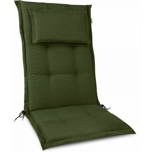Beautissu HighLux HL Coussin dossier haut Coussin exterieur jardin 120x52cm – Épaisseur 7cm – Fait en UE – Résistance UV Vert foncé