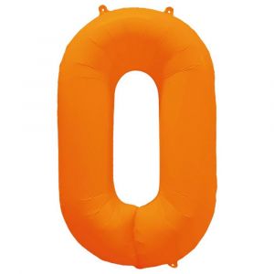 Ruedelafete Ballon Neon Orange : Chiffre 0