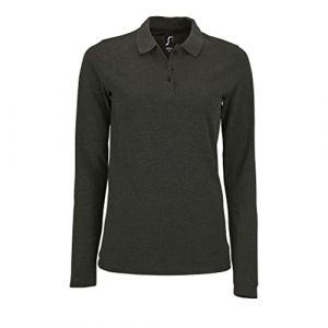 Sol's SOLS - Polo manches longues PERFECT - Femme (2XL) (Gris foncé) - UTPC2908