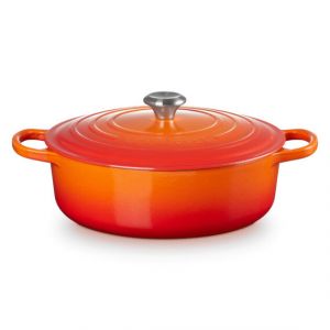 Le Creuset Gourmet 21179240902430 Plat à rôtir en fonte Rouge four 24 cm 3,1 l