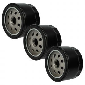 Vhbw 3x Filtre à huile remplacement pour Kawasaki 490657002, 490652077, 490652076, 490652057, 490650721 pour tondeuse à gazon, tondeuse sur roue
