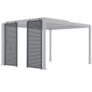 Idmarket Lot De 2 Persiennes Pour Pergola Pans Modulables Gris Anthracite