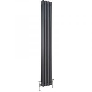 Hudson Reed Radiateur Vertical Style Fonte Anthracite Windsor 180cm x 29.3cm x 10cm 1169 Watts