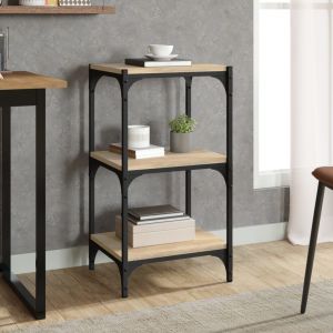 VidaXL Bibliothèque Chêne Sonoma 40x33x70,5 cm Bois d'ingénierie acier