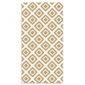 Tapis vinyle carrés moutarde 200x250cm