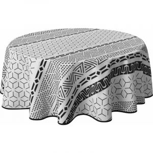 Le linge de Jules Nappe Anti-Taches Graphic - Ronde 160 cm