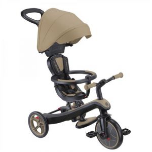 Globber Tricycle évolutif pour bébé EXPLORER 4 en 1 - Taupe