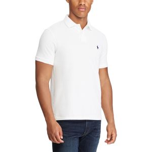 Ralph Lauren Polo en coton piqué custom fit Blanc Polo