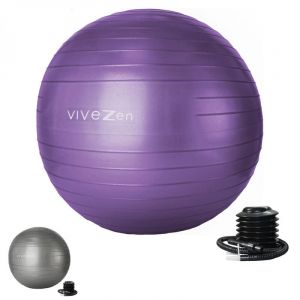 Ballon de yoga, fitness, gymnastique Diam 75 cm Violet Vivezen