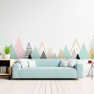 Image de Stickers muraux - Décoration Chambre Salon - Autocollant Sticker Mural géant Montagnes scandinaves Atlas - 100x170cm