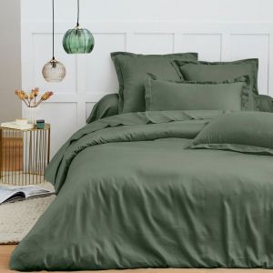 Coton Pur - Housse de couette 260 x 240 cm 'Prémium' pour lit 2 places King Size - Prémium Romarin