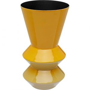 Kare Design RICI Swing Vase décoratif pour Fleurs, Salon, 35 cm de Hauteur, Jaune