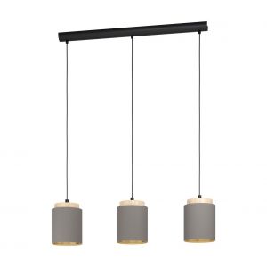 Image de Eglo Suspension ALBARIZA Noir, Brun, 3 lumières - Moderne - Intérieur - ALBARIZA - Délai de livraison moyen: 2 à 3 semaines. Port gratuit France métropolitaine et Belgique dès 100 €.