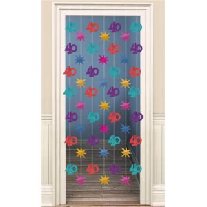 Amscan D&eacute;coration rideau de porte Anniversaire 40 ans