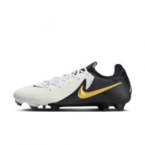 Nike Homme Phantom Gx II Pro FG Chaussures de Football, Pièce en Or Blanc et Noir MTLC, 47 EU