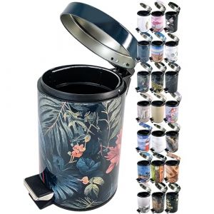 Sanilo Poubelle de Salle de Bain 3L avec système d’abaissement automatique, Nombreuses nouvelles Poubelles à Cosmétiques au choix, Poubelle avec seau intérieur