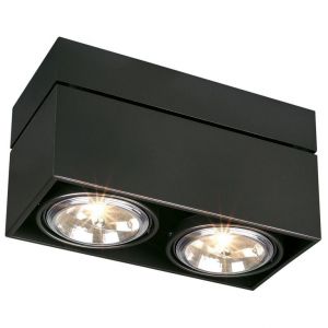 SLV Plafonnier Ampoule halogène G53 EEC: selon lampoule (A++ - E) 100 W Kardamod 117130 noir (mat)