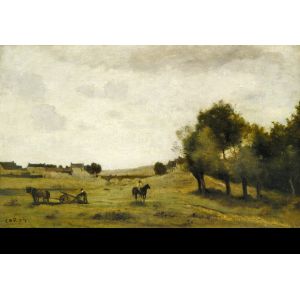 Grafika Puzzle Jean-Baptiste-Camille Corot : Vue près d'Epernon, 1850-1860