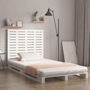 VidaXL Tête de lit murale Blanc 81x3x91,5 cm Bois massif de pin