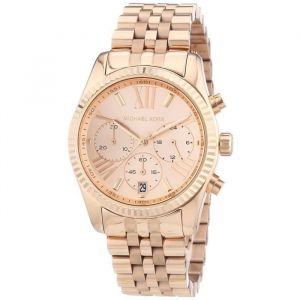 Michael Kors Montre Bracelet HRHC2 38mm Bracelet en acier doré rose et boîtier Montre chronographe à quartz MK5569