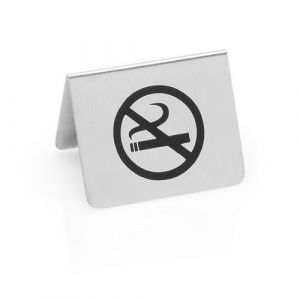 WAS 1432 005 Plaque en Acier chromé « Non Fumeur » 5,5 x 5 x 3,5 cm