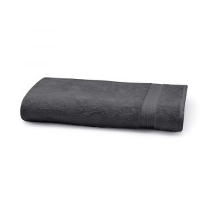 Garnier Thiebaut Serviette eponge pur coton anthracite 50x100 cm